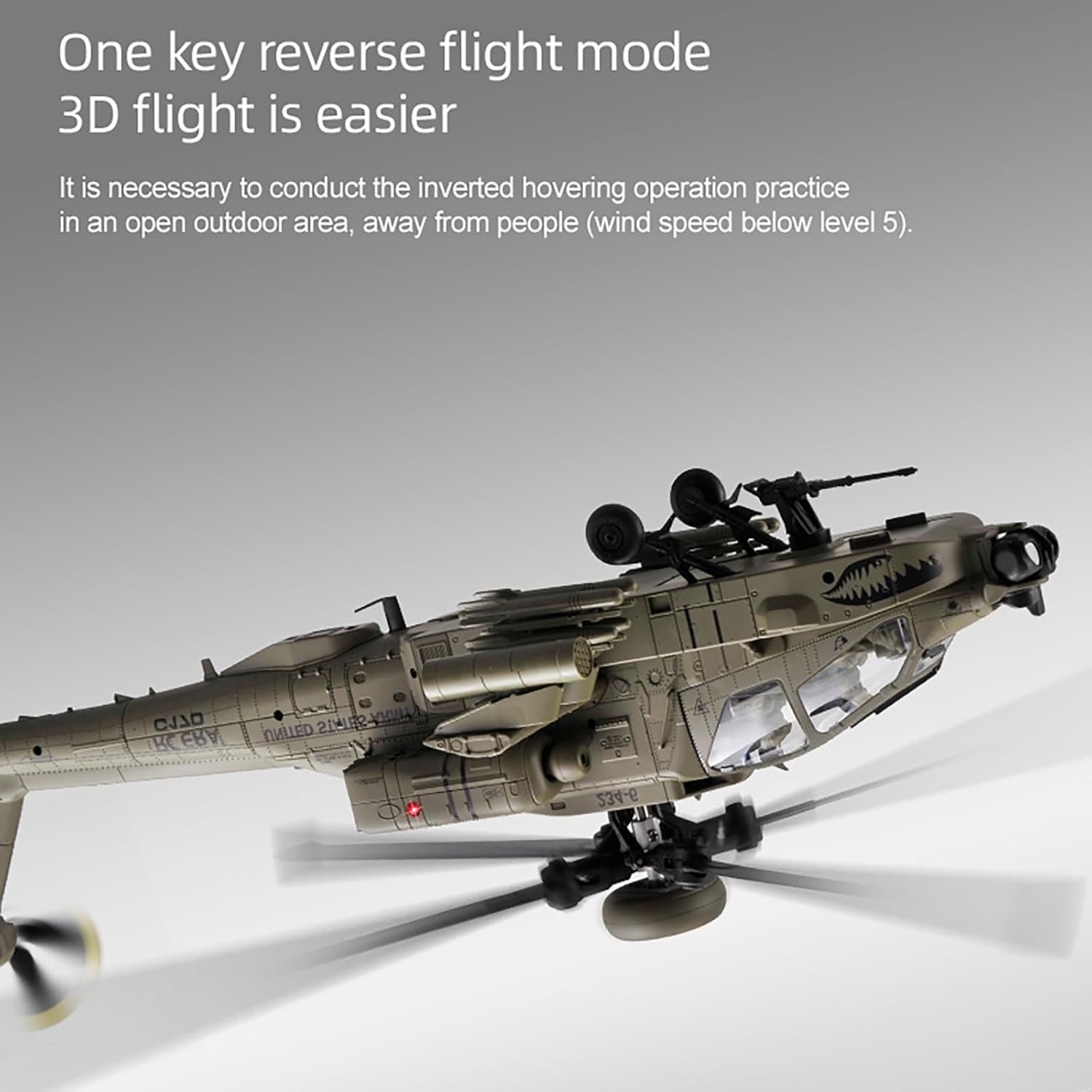 Rc Hobby Grade Helicopter - 310MM 6CH C170 AH-64D Uzaktan Kumandalı