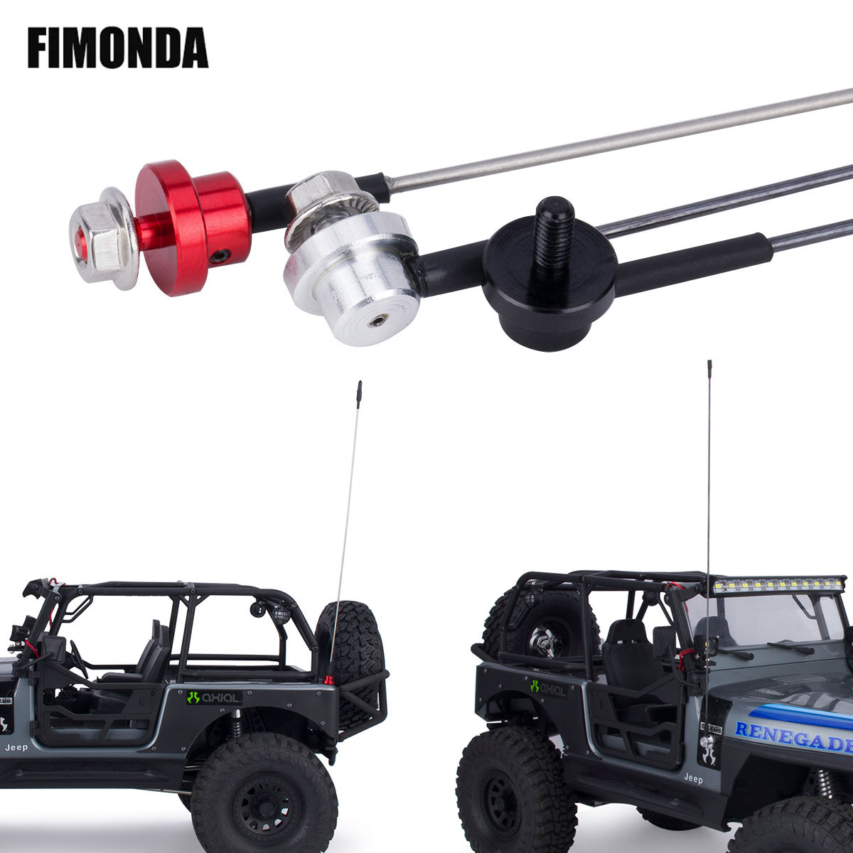 Rc Hobby Crawler - 50 cm Metal Ayarlanabilir Simülasyon Anteni