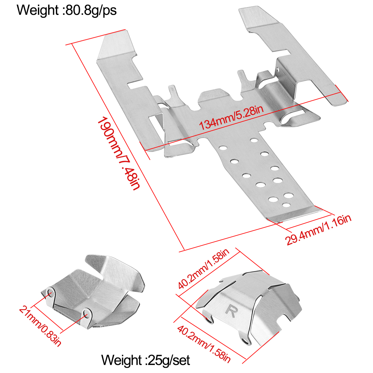 Paslanmaz Çelik Kızak Plakası  - Rc Hobby Crawler incelemesi ve fiyatı